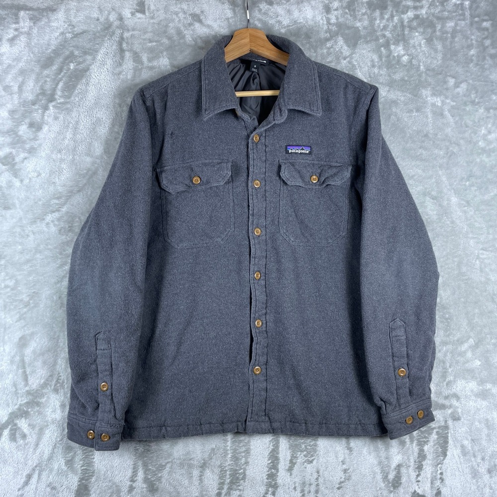 Patagonia Insulated Fjord Flannel Jacket Mens M Gray STY27640FA18
